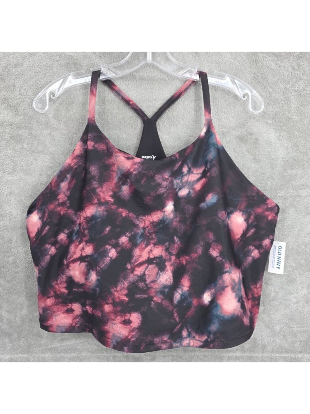 Old Navy Sports Bra Top 3X Active PowerSoft Light Support Built In Colorful New